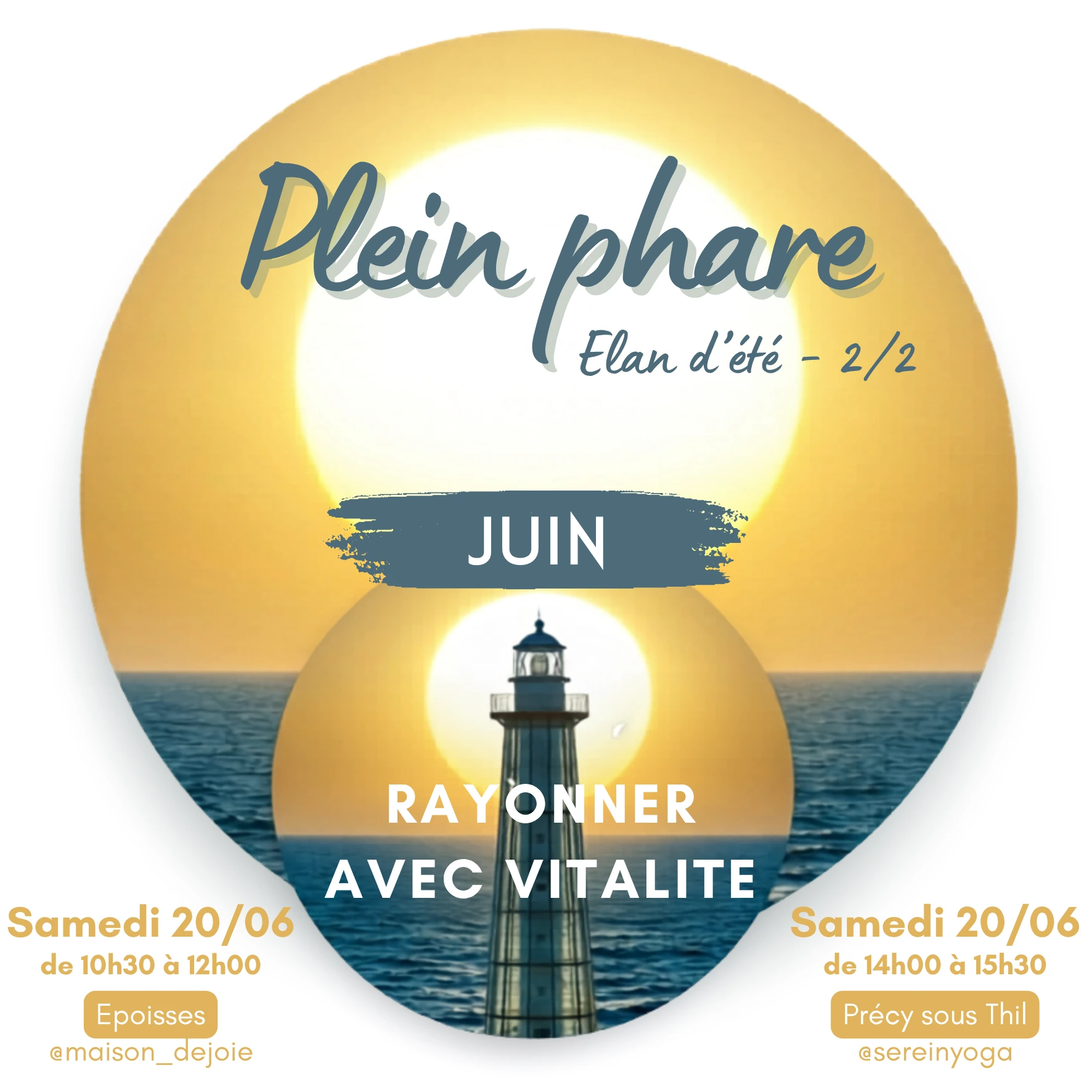 Atelier Juin 2026 Plein phare